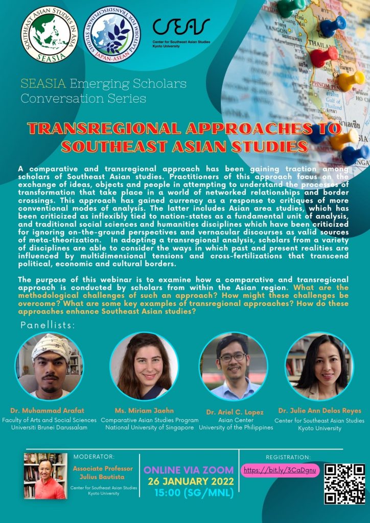SEASIA Emerging Scholar Conversation Series: Webinar on Transregional Approaches to Southeast Asian Studies